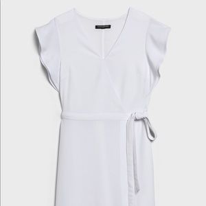 Banana Republic Factory White Wrap Dress